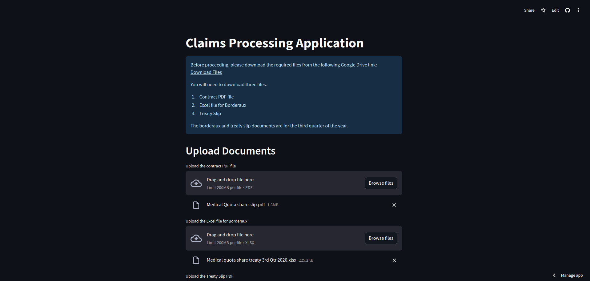 Automated Claims Processing Application